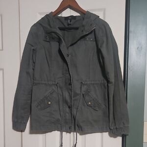 Koi Gray Hooded Jacket